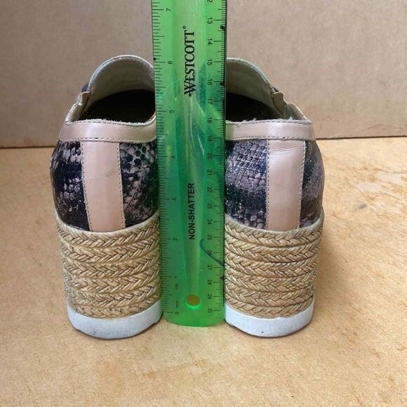Faux Snakeskin Platform Espadrille Shoes Women EU 37 US 6.5 Lightweight Clubwear - Picture 8 of 15